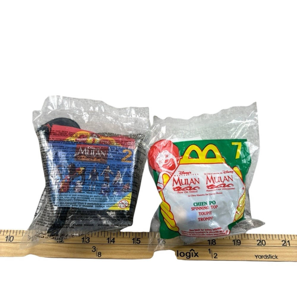 1998 McDonald's Disney Mulan‎ Happy Meal Toys Lot Khan & Chien Po Sealed